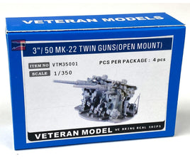 1/350 Veteran Model 3/50 MK-22 Twin Guns (Open Mount) 35001