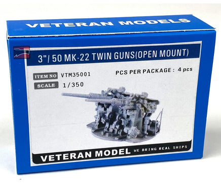 1/350 Veteran Model 3/50 MK-22 Twin Guns (Open Mount) 35001