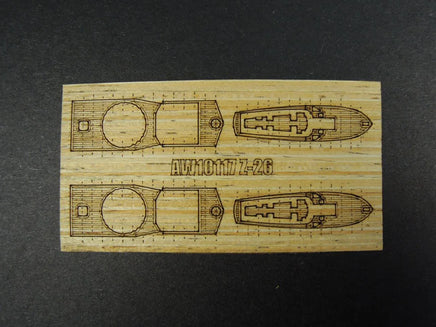 1/350 Artwox German Z-26 Destroyer Wood Deck 10117