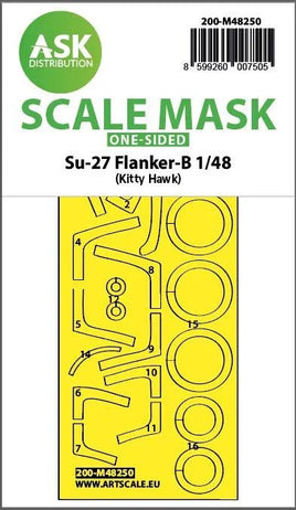 1/48 Art Scale Su-27 Flanker-Bone-Sided Express Fit Mask for Kitty Hawk 48250