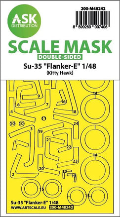 1/48 Art Scale Su-35 Flanker-E Double-Sided Express Fit Mask for Kitty Hawk 48242