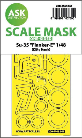 1/48 Art Scale Su-35 Flanker-E One-Sided Express Fit Mask for Kitty Hawk 48241
