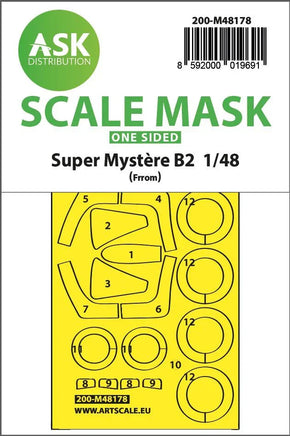 1/48 Art Scale Super Mystere B2 One-Sided Express Fit Mask for FRROM - Special Hobby 48178
