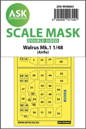 1/48 Art Scale Walrus Mk.1 Double-Sided Mask for Airfix 48065