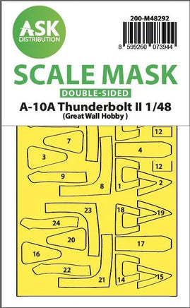 1/48 Art Scale A-10A Thunderbolt II Double-Sided Express Fit Mask for GWH 48292