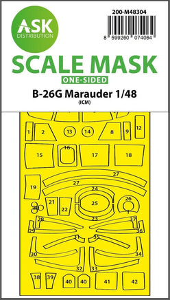 1/48 Art Scale B-26G Marauder One-Sided Express Fit Mask for ICM 48304