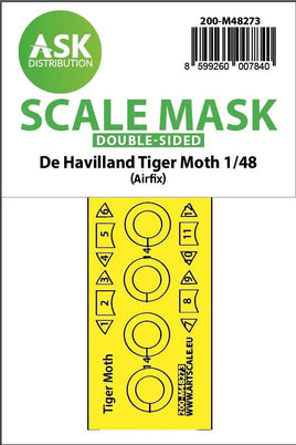 1/48 Art Scale De Havilland Tiger Moth Double-Sided Express Fit Mask for Airfix 48273