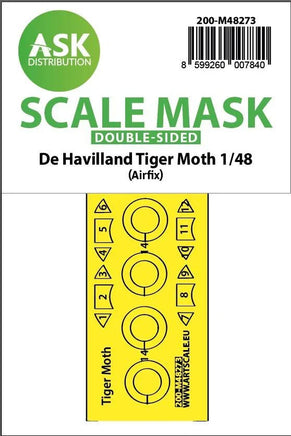 1/48 Art Scale De Havilland Tiger Moth Double-Sided Express Fit Mask for Airfix 48273