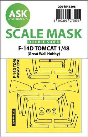 1/48 Art Scale F-14D Tomcat Double-Sided Express Fit Mask for GWH 48295
