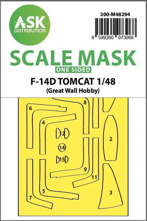 1/48 Art Scale F-14D Tomcat One-Sided Express Fit Mask for GWH 48294