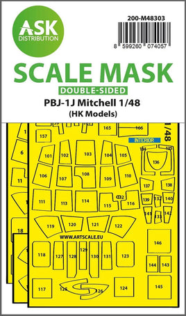 1/48 Art Scale PBJ-1J Mitchell Double-Sided Express Fit Mask for HK Models 48303