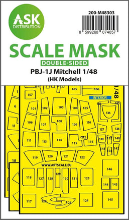 1/48 Art Scale PBJ-1J Mitchell Double-Sided Express Fit Mask for HK Models 48303
