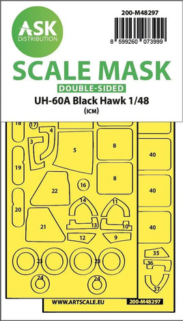 1/48 Art Scale UH-60A Black Hawk Double-Sided Express Fit Mask for ICM 48297