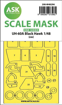 1/48 Art Scale UH-60A Black Hawk One-Sided Express Fit Mask for ICM 48296