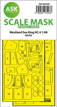 1/48 Art Scale Westland Sea King HC.4 Double-Sided Express Fit Mask for Airfix 48301