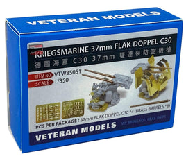 1/350 Veteran Model Kriegsmarine 37mm Flak DOPPEL C30 35051