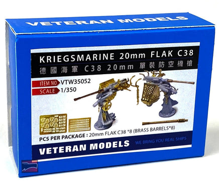 1/350 Veteran Model Kriegsmarine 20mm Flak C38 35052