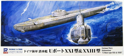 1/700 Pitroad German navy Submarine U-Boat Type XXI & XXIII W223