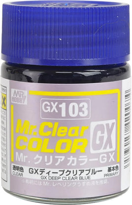 Mr. Hobby Clear Deep Blue 18ml - GX103 - MPM Hobbies