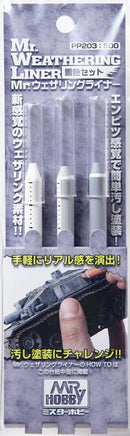 Mr. Hobby - Mr. Weathering Liner Snow Color Set - PP203 - MPM Hobbies