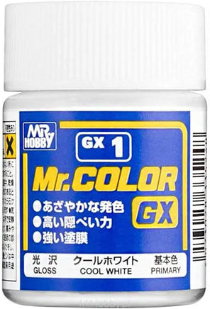 Mr. Hobby Gloss Cool White 18ml - GX1 - MPM Hobbies