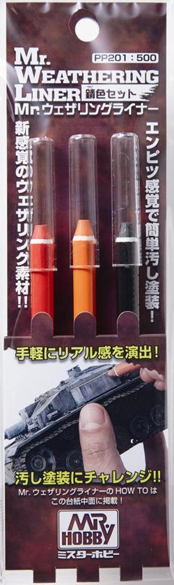 Mr. Hobby - Mr. Weathering Liner Rust Color Set - PP201 - MPM Hobbies