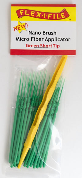 Alpha Abrasives Green Short Tip Nano Brush Microfiber Applicator - N934001 - MPM Hobbies