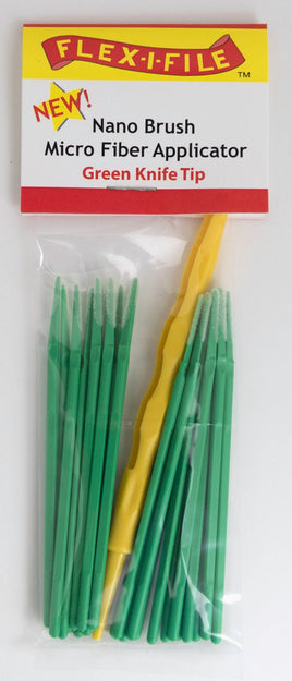 Alpha Abrasives Green Knife Tip Nano Brush Microfiber Applicator - N938001 - MPM Hobbies