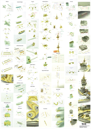 1/350 Pontos Model HMS Warspite 1943 Detail Up Set 35001F1