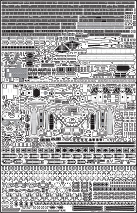 1/350 Pontos Model HMS Warspite 1943 Detail Up Set 35001F1