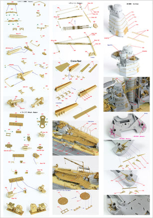 1/350 Pontos Model IJN Kongo 1944 Detail Up Set for Fujimi 35020F1