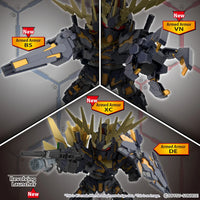 Bandai SD Gundam Cross Silhouette Unicorn Gundam 02 Banshee (Destroy Mode) & Banshee Norn Parts Set 2588122