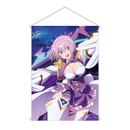 Anime character with pink hair and futuristic outfit on a white background