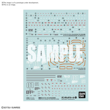 Bandai Gundam Decal 123 Mobile Suit Gundam the Origin Multiuse 4 2578992
