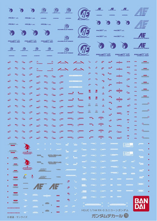 1/144 Bandai GD-76 HGUC Unicorn Gundam Decals 2089256