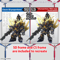 Bandai SD Gundam Cross Silhouette Unicorn Gundam 02 Banshee (Destroy Mode) & Banshee Norn Parts Set 2588122