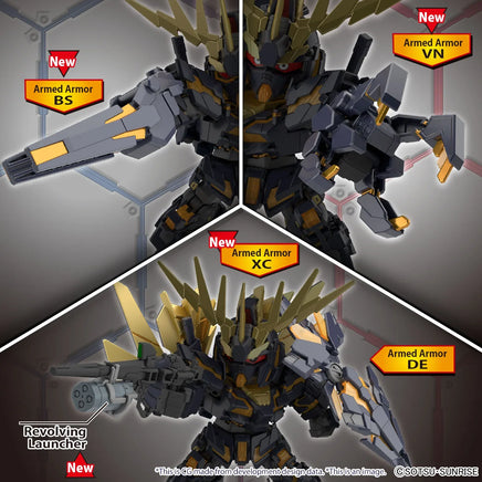 Bandai SD Gundam Cross Silhouette Unicorn Gundam 02 Banshee (Destroy Mode) & Banshee Norn Parts Set 2588122