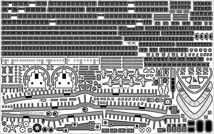 1/350 Pontos Model IJN Mikasa 1905 Detail Up Set 35021F1