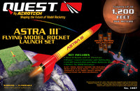 Quest Astra III Flying Model Rocket Launch Set - 1407