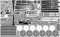 1/350 Pontos Model IJN Musashi 1944 Detail up set Advanced Coal Black Deck 37025FB