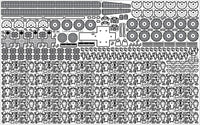1/350 Pontos Model IJN Musashi 1944 Detail up set Advanced Coal Black Deck 37025FB