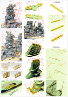 1/350 Pontos Model IJN Musashi 1944 Detail up set Advanced Coal Black Deck 37025FB