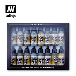 Vallejo Model Air Set of 16 RLM Colors 17ml 71193