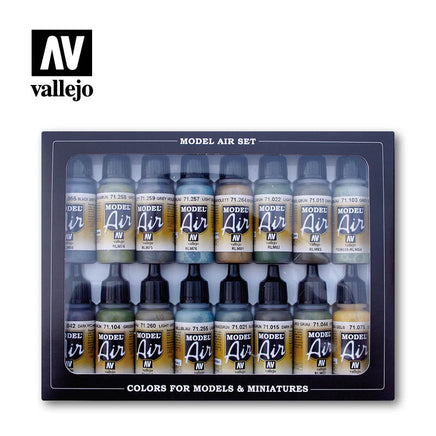 Vallejo Model Air Set of 16 RLM Colors 17ml 71193