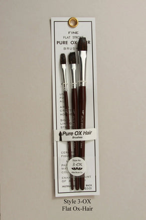 Atlas Brush Style 3 Ox-Hair Flat - MPM Hobbies