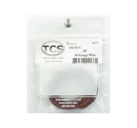 Train Control Systems 30 Gauge Wire - 20ft Brown 1079