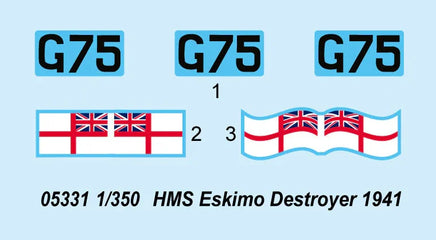 1/350 Trumpeter HMS Eskimo Destroyer (1941) - 05331 - MPM Hobbies
