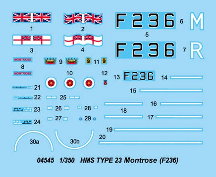 1/350 Trumpeter HMS Type 23 Frigate Montrose (F236) - 04545 - MPM Hobbies