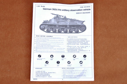 1/35 Trumpeter German 38(H) The Artillery Observation Vehicle - 355