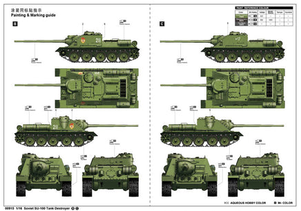 1/16 Trumpeter Soviet Su-100 Tank Destroyer - 00915